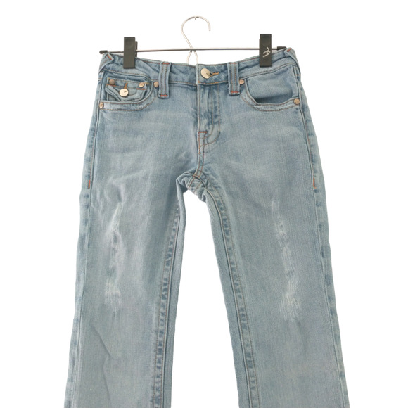 Vintage Vigoss Premium Denim Jeans 3/4 Light Wash Straight Leg Slight Flare - Picture 9 of 16